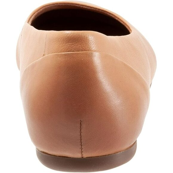 NEW SoftWalk Sonoma Ballet Ballerina Flat Leather Caramel slip on Narrow 6.5N - Picture 3 of 5